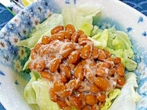 納豆の食べ方-塩麹＆昆布茶♪
